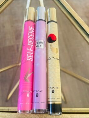 (3) VV Love Perfumes 1.2 Fl Oz Self Deceive La Bella Viva lovely dream